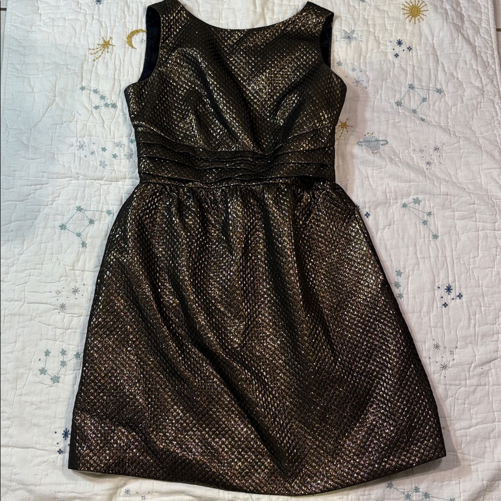 Chic Black and Gold Mini Dress
